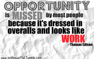 Thomas Edison quote — Opportunity