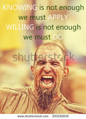 ... image of a scruffy man with an inspirational quote - stock photo