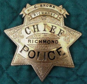 Generic Police Shield Richmond chief of police badge