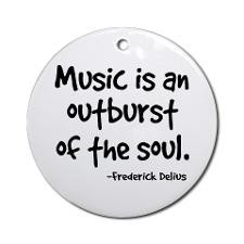 Music Outburst Delius Quote Ornament (Round)