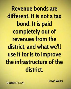 David Waller - Revenue bonds are different. It is not a tax bond. It ...