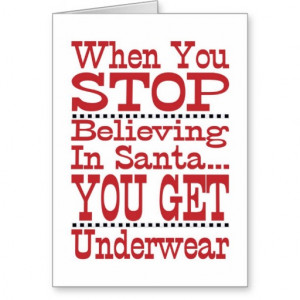Don't Stop Believing in Santa Card