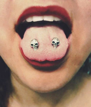 great tongue piercing double