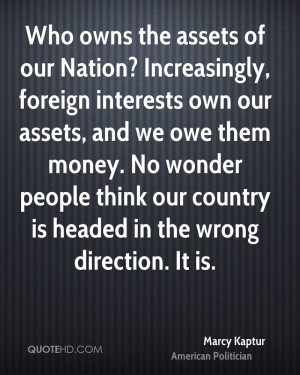 ... wonder people think our country is headed in the wrong direction. It