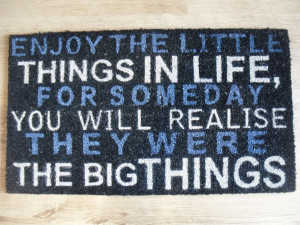 Details about SAYINGS DOOR MAT RUG BLACK BLUE CREAM FRONT BACK OUTSIDE ...