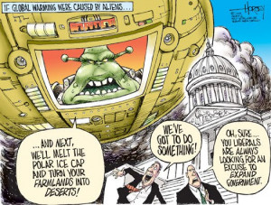 If global warming were caused by aliens..