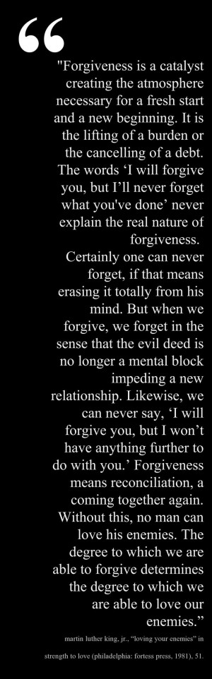 awesome MLK quote on forgiveness
