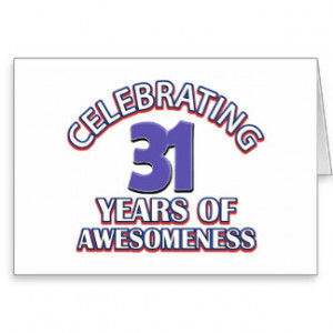 31 year old birthday designs and gifts card
