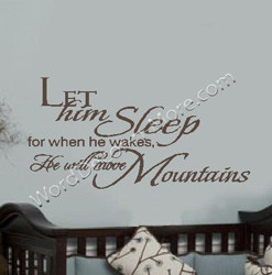 ... .comLet Him Sleep, Nursery Wall Quote | Removable Vinyl Wall Word Art