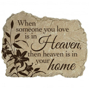 Details about Heaven In Our Home Garden Memorial Stone