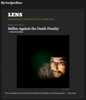 Selfies Against the Death Penalty” on The New York Times LENS Blog ...