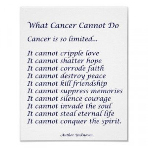 Another what cancer cannot do.