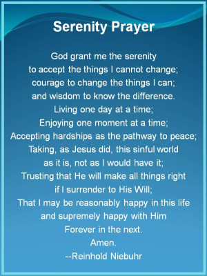 Serenity Prayer - The Serenity Prayer