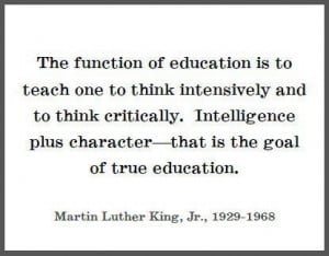 Martin Luther King Jr. on education