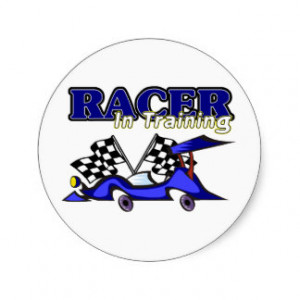 Racer In Training Classic Round Sticker