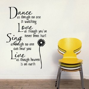 Dance-Love-Sing-Live-Quote-Vinyl-Decor-Removable-Wall-Stickers-Art ...