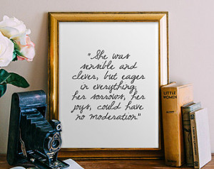 Jane Austen Quote Printable, Inspir ational quotes art print poster ...