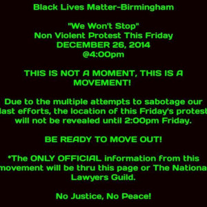 ... , posted to Black Lives Matter - Birmingham's Facebook group