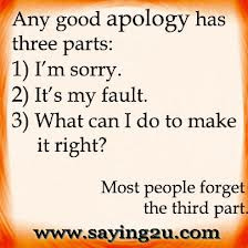Any Good Apology Has Three Parts, I’m Sorry. It’s My Fault, What ...