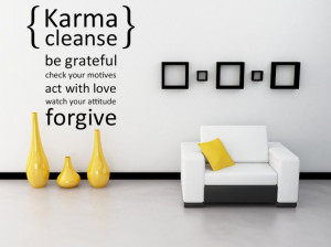 Karma Cleanse - Wall Decal Quote - mudroom walls painted green, this ...
