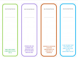 Free Printable Motivational Quotes Bookmark For Kids (Back)