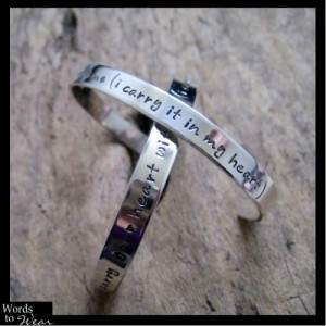 Sterling Hand Stamped Quote Cuff Bracelet
