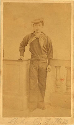... full-length portrait standing, facing front, wearing sailor uniform
