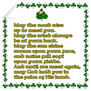 Irish Sayings, Toasts and Ble Wall Decal