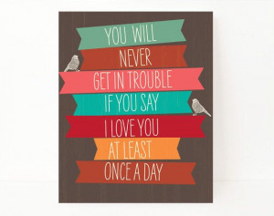 Valentines Day Gift Love Poster Quote Ronald Reagan Quote