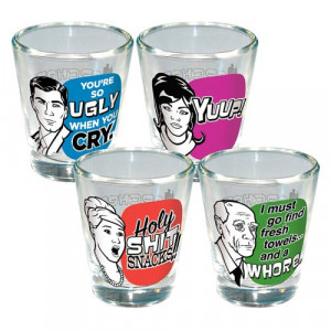 This Archer Shot Glass 4-Pack brings the cartoon TV show to the party ...