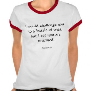 Shakespeare funny quote t-shirt, insult humour