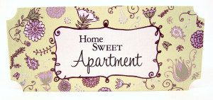... School / Home & Dorm Decor / Mini Wall Plaque - Home Sweet Apartment