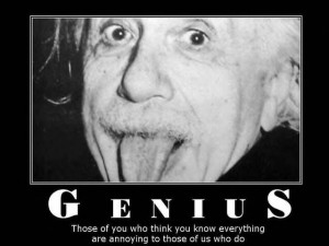 Genius funny Einstein quote