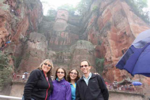 the Giant Buddha in the background. It is the largest stone Buddha ...