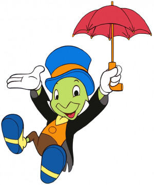 Jiminy Cricket! I did not have the top hat, unfortunately, but I did ...