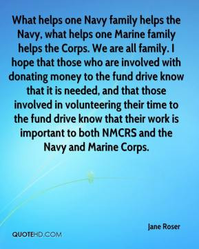 helps one Navy family helps the Navy, what helps one Marine family ...