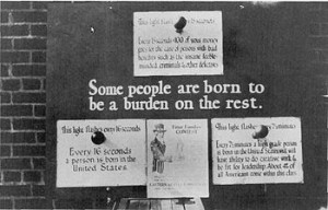 eugenics poster advocating for the removal of genetic 