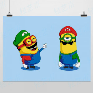... -Super-Mario-Bros-Blue-DIY-Cute-Funny-Pop-Cartoon-Picture-A4.jpg