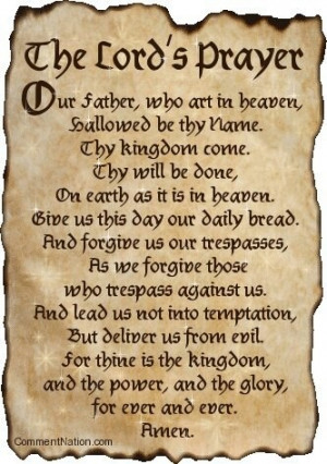 the Lord's Prayer!