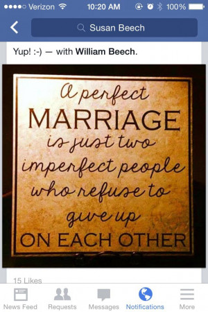 No such thing as a perfect marriage