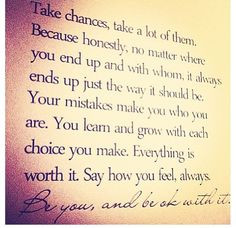 Taking Chances In A Relationship Quotes Take chances quote