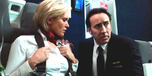 Nicky Whelan and Nicolas Cage in “Left Behind”