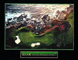 Risk Golf Poster 28x22