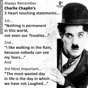 Charlie Chaplin’s 3 Heart touching statements…