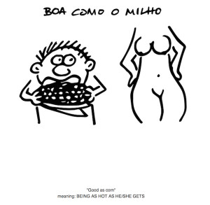 ... Portuguese expressions with her series of simple and literal cartoons