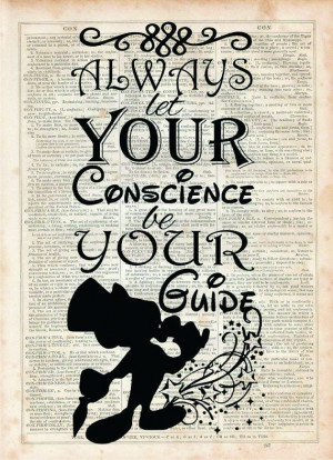 Jiminy Cricket quote Dictionary Art Print by MySilhouetteShoppe