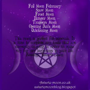 full moon february names pagan
