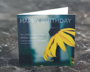 Christian Scripture Birthday Card - Numbers 6:25 by Paper Movement