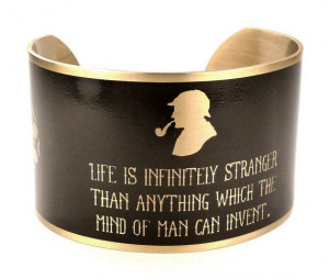 ... Quote Cuff Bracelet, Literary Jewelry, Arthur Conan Doyle Quotes