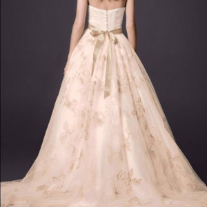 Oleg Cassini Pink Wedding Dress
